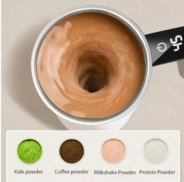 self stirring cup Black in white